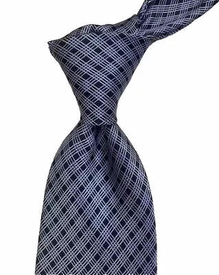 Stefano Ricci Tie Blue Plaid Luxury Silk Tie Made In Italy • $75