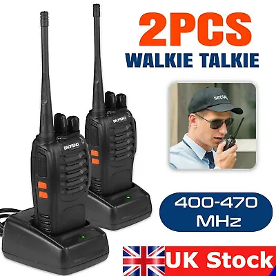 2 X Baofeng BF-888S Walkie Talkies Long Range Two Way Radio UHF 16CH UK • £20.39