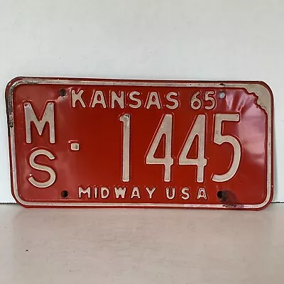 1965 Kansas License Plate 1445 Marshall County MS Collector Man Cave Garage • $24.99