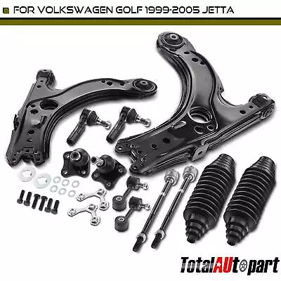 12x Control Arm W/ Ball Joint Tie Rod End For Volkswagen Golf Jetta Front Lower • $114.99