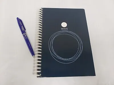 New ROCKETBOOK Wave EXECUTIVE Smart Reusable Quadrille Dot BLUE Notebook W/ Pen • $19.95