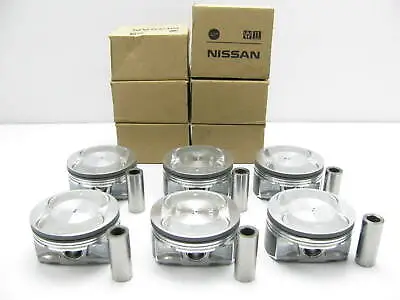 (x6) Genuine Engine Piston Set  OEM For 2007-2009 Nissan Altima 3.5L V6 VQ35DE • $139.95