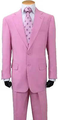 Men’s Formal Regular Fit Suit 2 Piece Two Button   Jacket & Pants 702P • $63.50