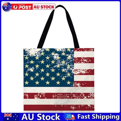 AU National Flag Printed Shoulder Shopping Bag Casual Large Tote Handbag • $9.19