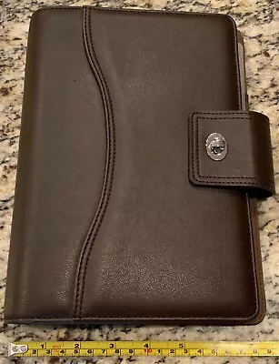 Franklin Covey 365 Brown Faux Leather Classic 7 Ring Planner Binder Twist Clasp • $24.95