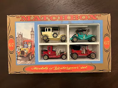 VINTAGE Matchbox Models Of Yesteryear RARE Die-Cast Gift Set In BOX G-7 Cars • $69.99