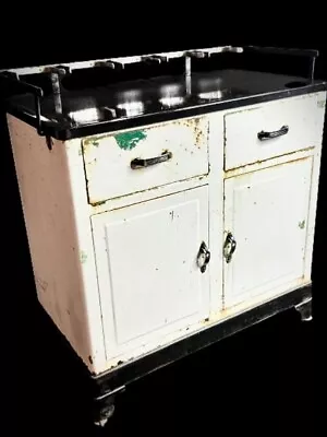 Vintage Mid Century Industrial Medical Cabinet • $650