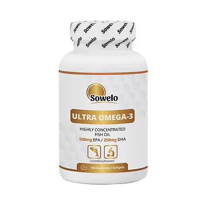 SOWELO OMEGA 3 Softgels ULTRA CONCENTRATED 500mg EPA 250mg DHA • $82.99