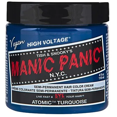 Manic Panic NYC Atomic Turquoise Semi Permanent Hair Color Cream 118ml • £10.39