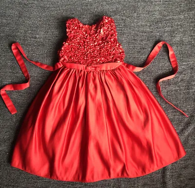 $14.99 • Buy Sugar Plum Special Occasion Dress 3T Holiday Red  Holiday Sequin Christmas 3-4
