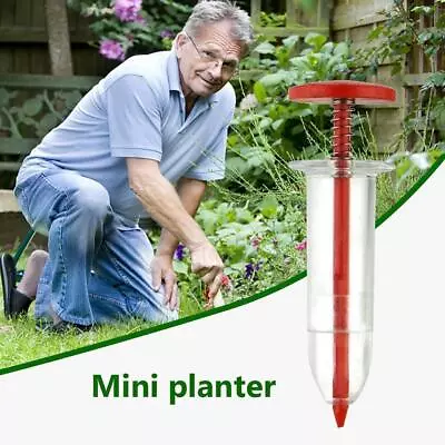 Mini Plant Seed Sower Planter Adjustable Handheld Flower Grass Syringe Seeder • $9.45