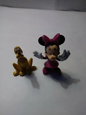 Minnie Mouse And Pluto 2in Pvc Figures. Minnie Has Nose Issue • $6.99