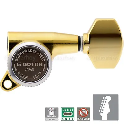 NEW Gotoh SG381-07 MGT MAGNUM LOCKING TRAD Set 6 In Line Right Handed - GOLD • $79.95