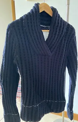 Maison Martin Margiela H&M Men's Cable Knit Wool Blue Sweater Size Medium • $80