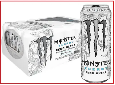 🔥FREE SHIPPING Monster Energy Zero Ultra (16 Fl. Oz. 24 Pk.) Energy Drinks • $56.75