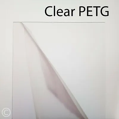 0.5mm Clear PETG Sheet - For Face Mask Visors Crafting Doll House Windows Etc • £2.70