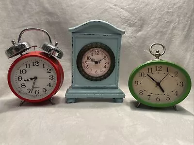 Vintage Lot Of 5 Small Clocks For Parts Repair Use Decor • $25