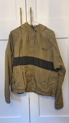 $14.50 • Buy RVCA Khaki Wind Breaker Women Size 14 Sport Jacket 