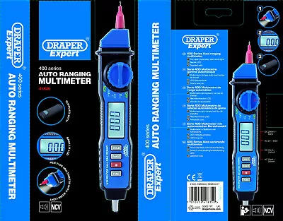 Draper Digital Multimeter Auto-Ranging Pen Probe Type NCV Power & Case 41835 • £26.94