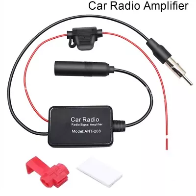 Universal AM/FM Signal Amplifier 12V Car Radio Signal Booster Din Aerial Antenna • £5.65