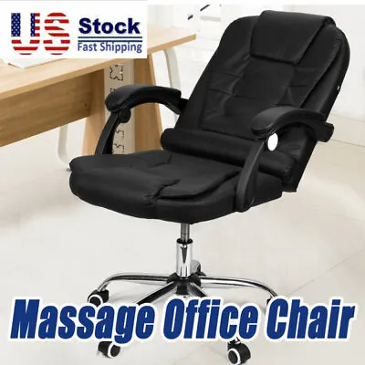 Big & Tall Massage Office Chair Executive Faux Leather Computer Desk Chair • $123.99