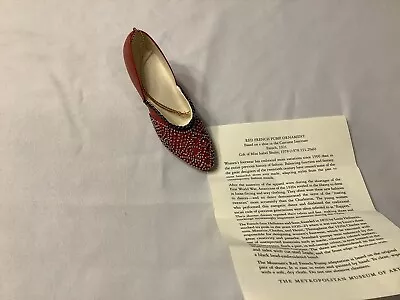 Vintage Metropolitan Museum Of Art Miniature Shoe Ornament Red French Pump • $25