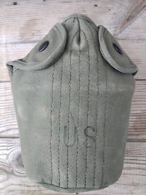 Original Vietnam Early Canvas Trim M1956 M56 Canteen Cover Belt Pouch For Pack • $27.99