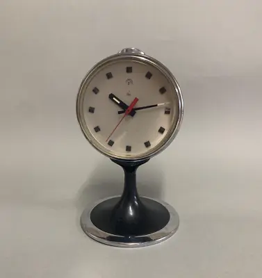 Restored 1970s Chinese Golden Rooster Space-Age Pedestal Alarm Clock • $140