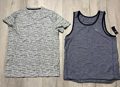 Hollister Men’s Shirts Medium Short Sleeve Tank Top Short Sleeve Blue Gray  • $14