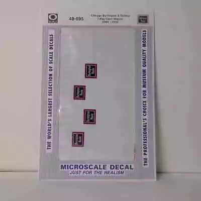 Microscale O Scale Decals: CHICAGO BURLINGTON & QUINCY OPEN HOPPERS (1960-1970) • $8.50