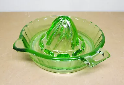 Vintage Green Uranium Glass Orange/Lemon Juicer Reamer • $29