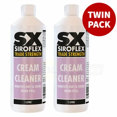 Siroflex SX UPVC Frame Cream Cleaner 1L Bottle PVCu Restorer - Trade Strength X2 • £11.99