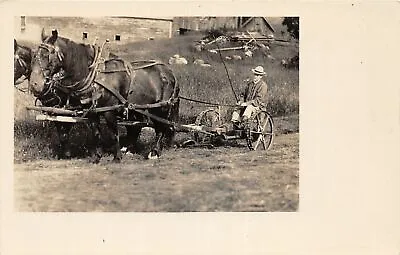 G90/ Interesting RPPC Postcard C1910 Farm Horse Drawn Plow Field 14 • $13.80