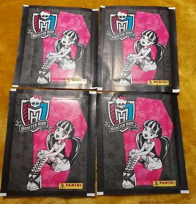 £4 • Buy Ex4) 3. Monster High,Panini Stickers, Fearbook, Fear Book, 4 X Packets, 2012,New