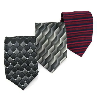 Lot Of 3 Men's Silk Neckties Van Heusen 59 X3.5  EUC • $12