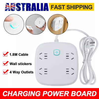 1X Charging Power Board 4 Way Outlets Socket Charger Ports Surge Protector 1.8M • $15.95