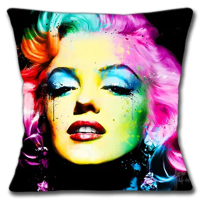 Marilyn Monroe Cushion Cover 16 Inch 40 Cm American Film Actress Black Multi • £10.95