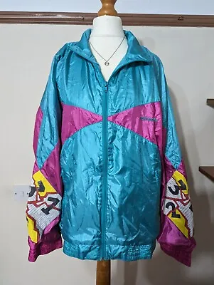 Adidas Vintage 80s 90s Track Jacket Shell Suit Size Medium 38/40 • £39.99