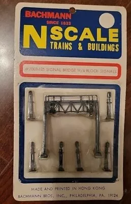 Bachmann 7003:125 N Scale Signal Bridge W/6 Block Signals • $12.74