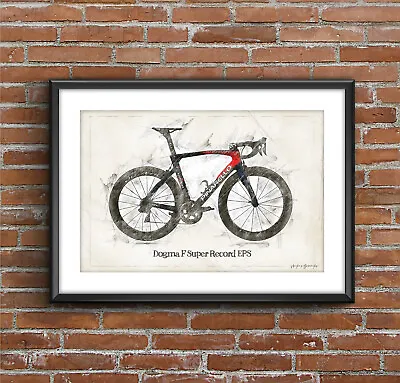 $27 • Buy Pinarello Dogma F Super Record EPS - Art Sketch Poster [without Frame]