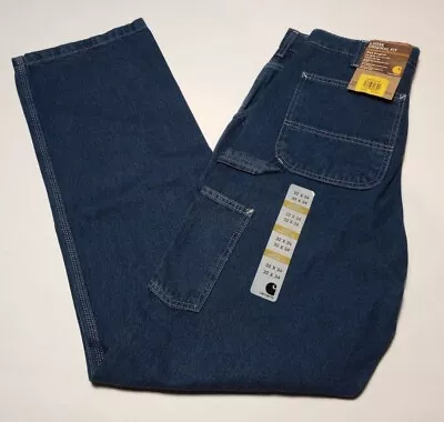 Carhartt Men's Loose Original Fit Work Dungaree Jeans B13-DST (32x34) Irregular • $29.99