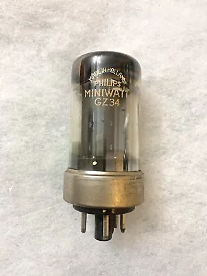 Philips Mullard GZ34 5AR4 Metal Base NOS Tested 1957 5u4g 5r4 5y3 Gz32 Family • $750