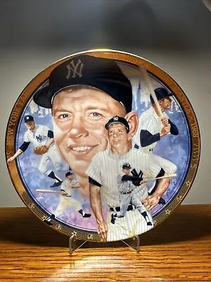 NY Yankees | MICKEY MANTLE | Baseball Collector Plate Hamilton Collection | COA • $14.99