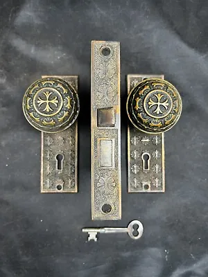 Lockwood / Nashua Manhattan 1885 Knobs Plates Mortise Key Passage Set K-30200 • $245