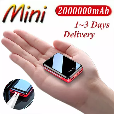 $23.99 • Buy Mini Portable 2000000mAh Power Bank USB Pack LED Battery Charger Fr Mobile Phone