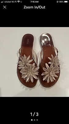 Melissa Harmonic Floral Flip Flop Thong Jelly Sandals Shoes Womens Size 9 • $20