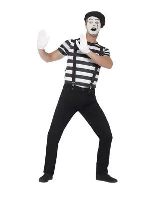 Fancy Dress Adult Costume Mens Mime Artist Costume Size L • £17.99