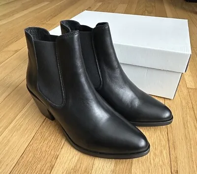 Emerson Fry Black Leather Short Boots Size 37 Bootie • $199
