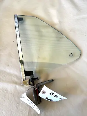 69-70 Mustang Shelby Quarter Window Glass Fastback CLEAR Frame LEFT Side #6134 • $89