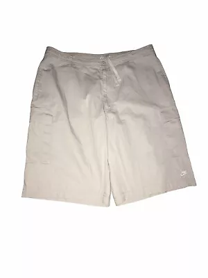 Nike Sportswear Mens Beige Tan Casual Cargo Chino Shorts Sz XL NWT C46 • $59.55